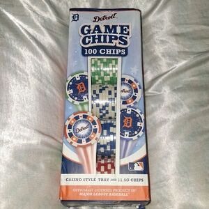 New 100 Detroit Tigers Game Poker Gambling 11.5G Chips